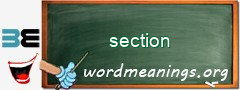 WordMeaning blackboard for section